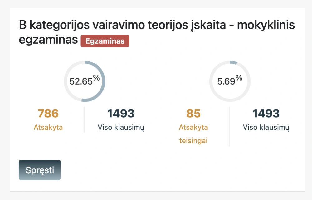 KET testai ir bilietai 300 minučių